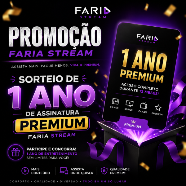 Promoção 1 ano de Faria Stream